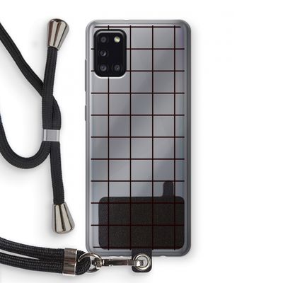 Rooster: Samsung Galaxy A31 Transparant Hoesje met koord