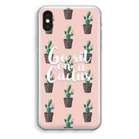 Cactus quote: iPhone X Transparant Hoesje