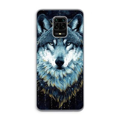 Darkness Wolf: Xiaomi Redmi Note 9 Pro Transparant Hoesje