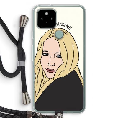 Mary Kate: Pixel 5 Transparant Hoesje met koord