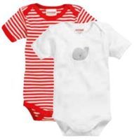 Playshoes Schnizler set 2 rompers korte mouw walvis rood Maat