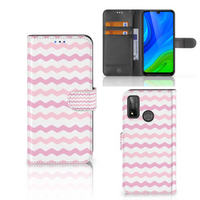 Huawei P Smart 2020 Telefoon Hoesje Waves Roze - thumbnail