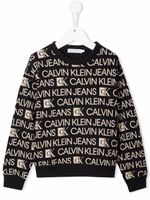 Calvin Klein Kids sweat à logo imprimé - Noir