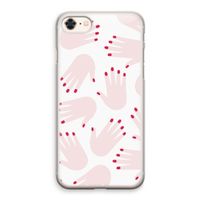 Hands pink: iPhone 8 Transparant Hoesje