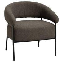 Leen Bakker - Fauteuil Nola - Antraciet - Stof - Grijs - 66.5x69x72 Cm
