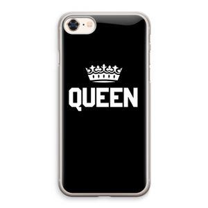 Queen zwart: iPhone 8 Transparant Hoesje