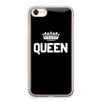 Queen zwart: iPhone 8 Transparant Hoesje