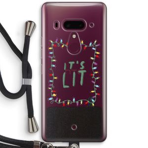 It's Lit: HTC U12+ Transparant Hoesje met koord
