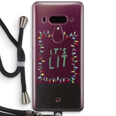 It's Lit: HTC U12+ Transparant Hoesje met koord