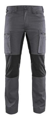 Blåkläder Service werkbroek met stretch 14591845 | Medium Grijs/Zwart | Maat 56 - 7330509748824