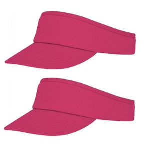 4x stuks roze zonneklep pet voor volwassenen