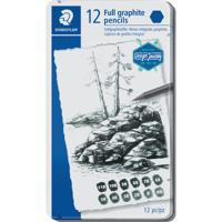 Staedtler Potlood Mars Lumograph 12 stuks: 6B-5B-4B-3B-2B-B-HB-F-H-2H-3H-4H