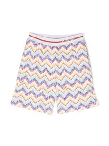 Missoni Kids short de sport à rayures - Blanc