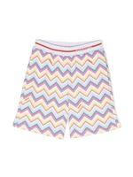 Missoni Kids short de sport à rayures - Blanc - thumbnail