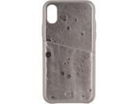 Senza Senza Glam Leather Cover with Card Slot Apple iPhone X/Xs Metallic Grey