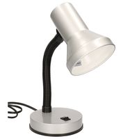Zilveren bureaulamp/tafellamp 13 x 10 x 30 cm