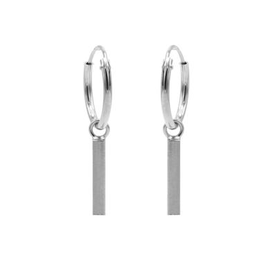 Karma Oorringen Hoops Square Tube Zilver