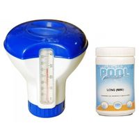 Zwembad chloorverdeler met thermometer incl chloortabletten 20g - thumbnail