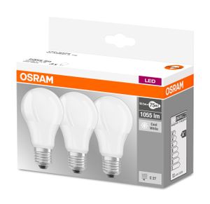 OSRAM 4058075819573 LED-lamp Energielabel F (A - G) E27 Peer 10 W = 75 W Neutraalwit (Ø x l) 60 mm x 110 mm 3 stuk(s)