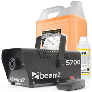 BeamZ S700 rookmachine pakket met reinigings- en rookvloeistof - 700W