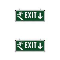 LED Noodverlichting Exit Set - Rabonta - Hangend 3W - 2-pack