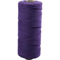 Creativ Company Macramé koord, l: 315 m, dikte 1 mm, dunne kwaliteit 12/12, violet, 220 gr/ 1 bol