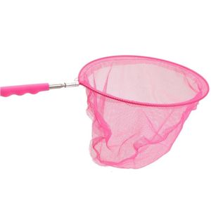 Roze uitschuifbaar visnet/vlindernet 36 cm   -