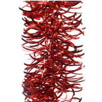 Kerstslingers - rood - folie - 10 x 270 cm - kerstversiering/decoratie