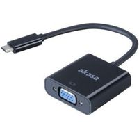 Akasa AK-CBCA03-15BK USB Type-C VGA Zwart kabeladapter/verloopstukje - thumbnail