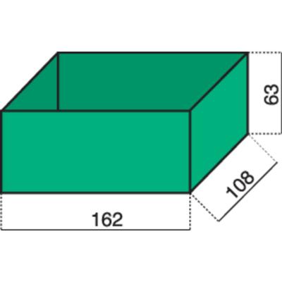 Hünersdorff Assortimentskoffer-inzet (l x b x h) 162 x 108 x 63 mm Aantal vakken: 1 1 stuk(s)