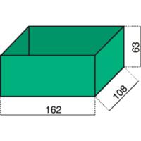 Hünersdorff Assortimentskoffer-inzet (l x b x h) 162 x 108 x 63 mm Aantal vakken: 1 1 stuk(s)