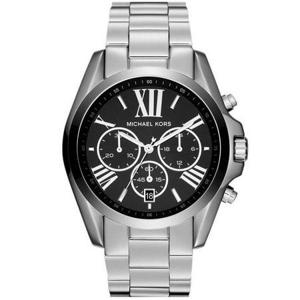 Michael Kors Dames MK5705 Bradshaw zwarte wijzerplaat roestvrij stalen armband chronograaf horloge