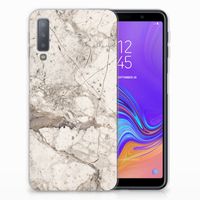 Samsung Galaxy A7 (2018) TPU Siliconen Hoesje Marmer Beige