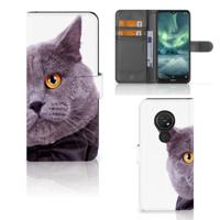 Nokia 7.2 | Nokia 6.2 | Telefoonhoesje | Met pasjeshouder | Kat