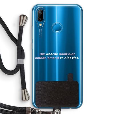 uw waarde daalt niet: Huawei P20 Lite Transparant Hoesje met koord