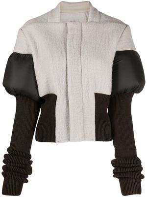 Rick Owens veste crop à empiècements - Tons neutres