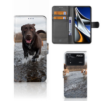 Xiaomi Poco X4 Pro 5G Telefoonhoesje met Pasjes Honden Labrador - thumbnail