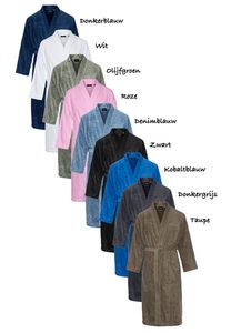 Sauna kimono met naam borduren - 9 kleuren-l/xl-taupe