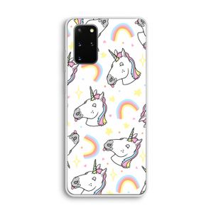 Rainbow Unicorn: Samsung Galaxy S20 Plus Transparant Hoesje