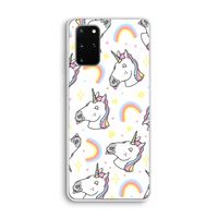 Rainbow Unicorn: Samsung Galaxy S20 Plus Transparant Hoesje