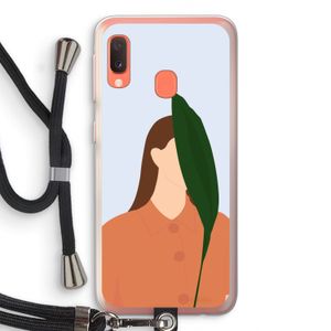 Leaf: Samsung Galaxy A20e Transparant Hoesje met koord