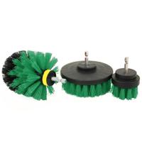 3 stuks badkamer keuken borstels reinigingsset voor elektrische boor (groen)