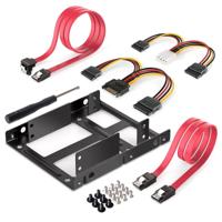 2 5 inch naar 3 5 Inch externe harde schijf SSD metaal Kit Adapter bevestigingsbeugel met SATA Data Power kabels en schroeven