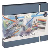 Creative Craft Group Aquarel art verf- en tekenset, 34dlg.