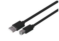 UNITEK Y-C420GBK USB-kabel USB 2.0 3 m USB A USB B Zwart