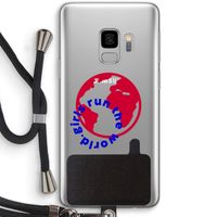 Run The World: Samsung Galaxy S9 Transparant Hoesje met koord