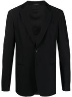 Giorgio Armani blazer texturé à simple boutonnage - Noir - thumbnail