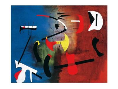 Kunstdruk Joan Miro - Peinture 80x60cm