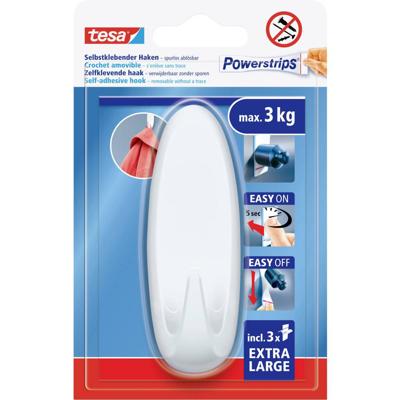 tesa Powerstrips XL Zelfklevende haak Ovaal Wit Inhoud: 1 stuk(s) tesa Powerstrips XL Zelfklevende haak Ovaal Wit Inhoud: 1 stuk(s)