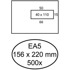 500 Zelfklevende enveloppen met venster rechts EA5 156 x 220 mm